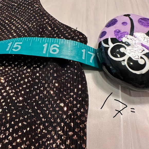 Connected Top Cold Shoulder Party Shiny Glitzy Metallic Cocktail Party Medium - Picture 9 of 15